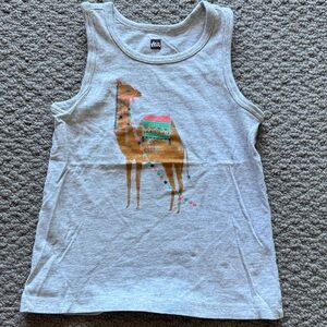 Tea Collection Light Gray Tank with Colorful Camel Graphic